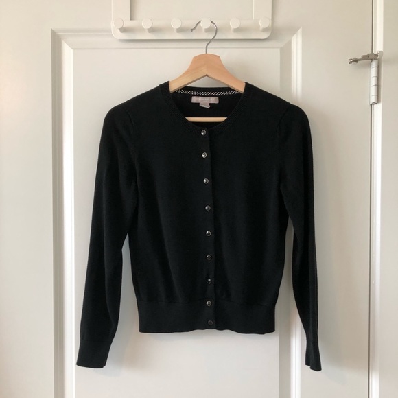 Banana Republic Sweaters - Banana Republic Black Crewneck Button Cardigan